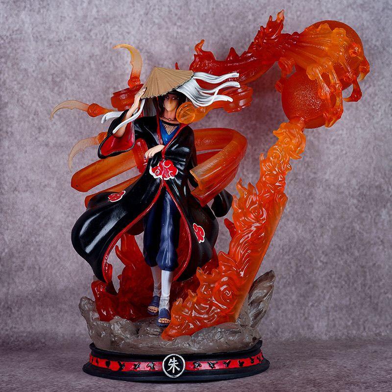 Naruto 14.17inch/36cm Uchiha weasel Series spot anime Summon Masked Man Fierce Death God bamboo hat can Move PVC toys Gift