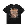 Foreign Trade Meichao Sp5der555555 Spider Web Printing Summer Loose Trend Men's and Women's Couples Short Sleeve T-Shirt Summer