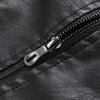ROMON Men's Spring Autumn Faux Leather Lapel Jacket