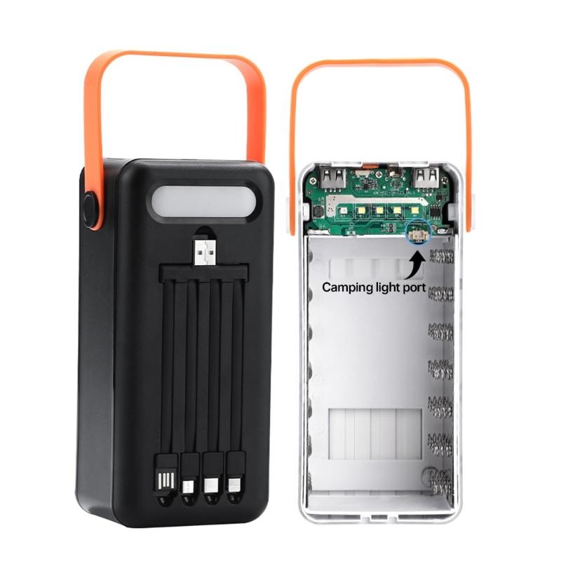 (Ne pas inclure la batterie) Boîtier de Rangement pour Batteries 35 Emplacements DIY 35 Sections Tête Plate 18650 Boîtier Coques pour Chargeur