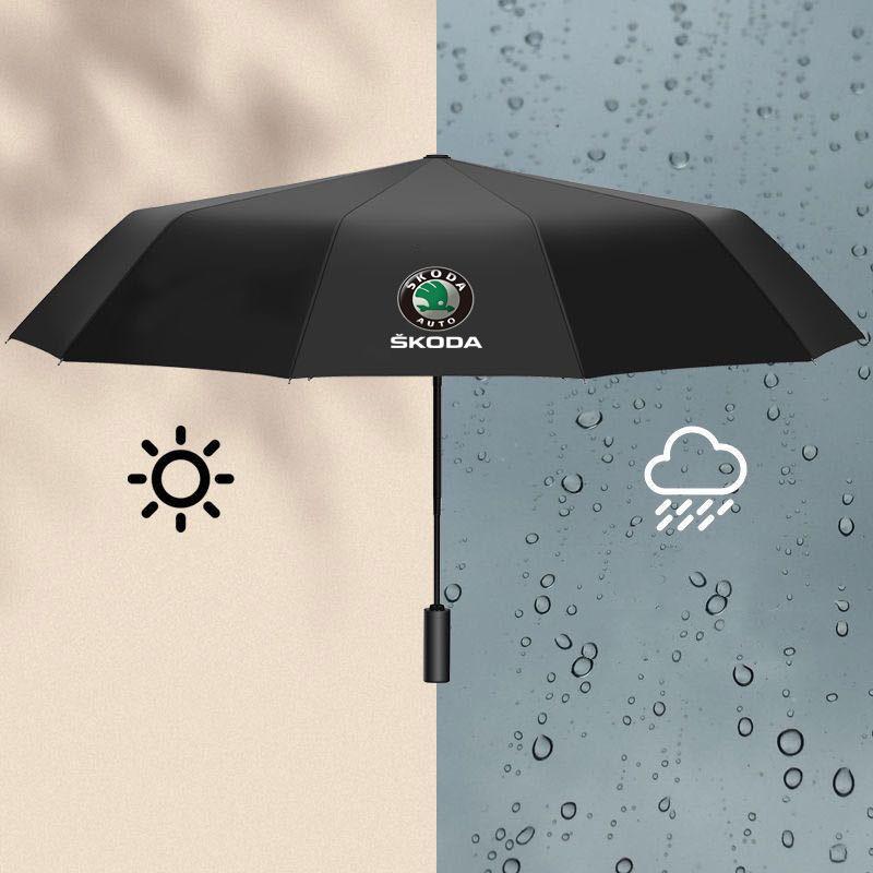 Samochodowy W pełni Automatyczny Parasol Gruby Odporny na UV Parasol Dla Skoda octavia 3 2 superb 3 kodiaq Fabia Kamiq Karoq Akcesoria Samochodowe