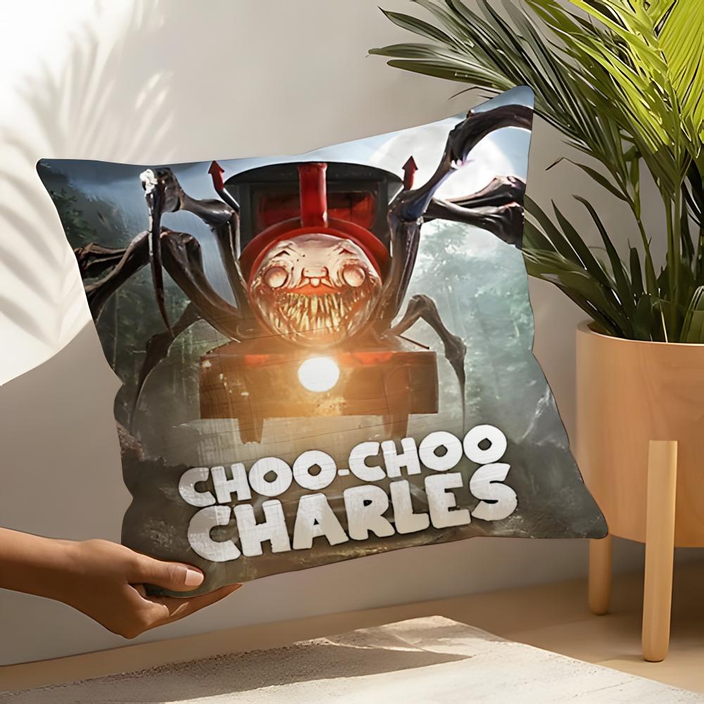 Horror Games CChooChoo Charles Pillow Case Linen Cushion Covers For Decorative Sofa Home Pillows Case Car Chair Pillows Cases