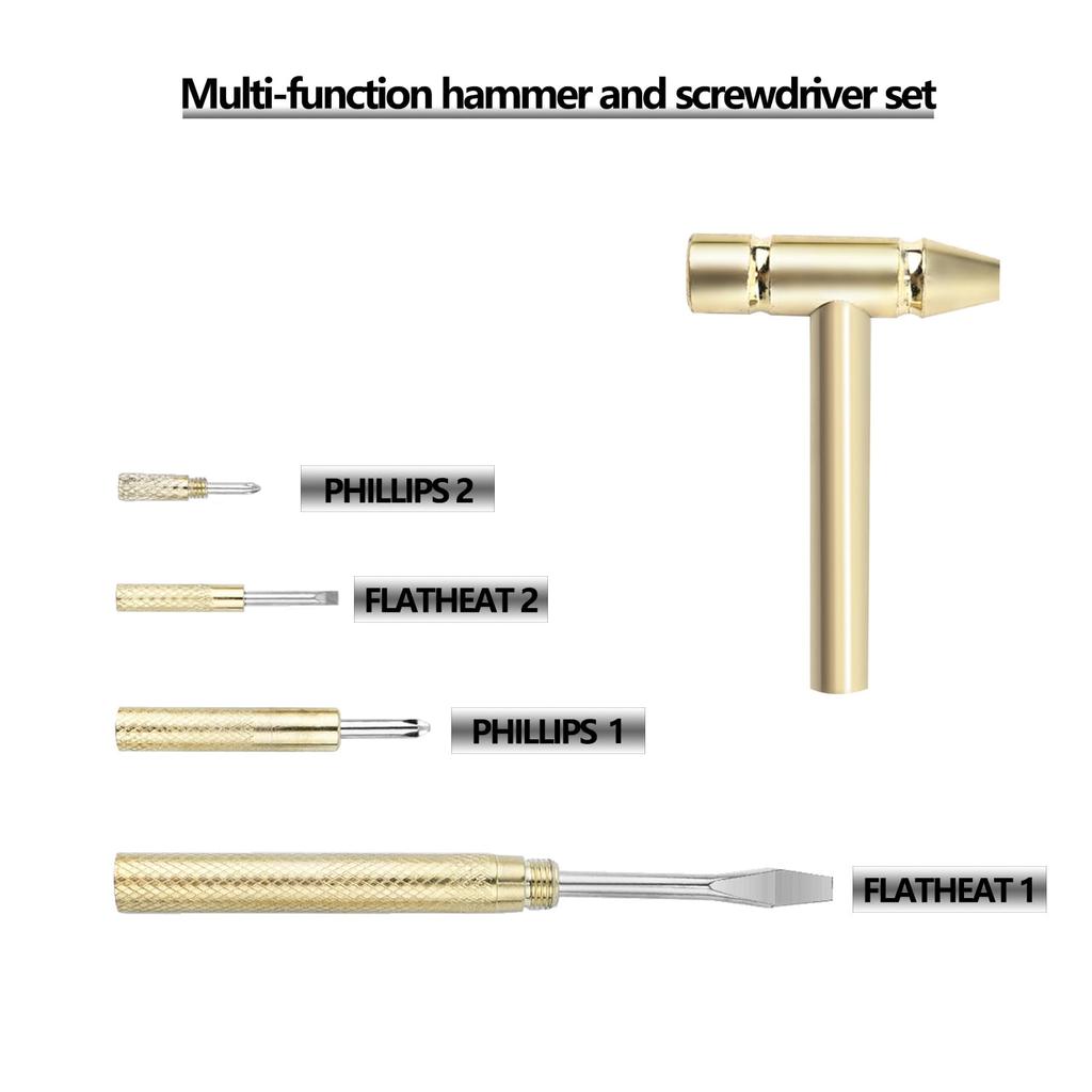 1pc Multifunctional Small Hammer for Home Use, a Six-In-One Tool with a Mini Screwdriver And Metal Hammer