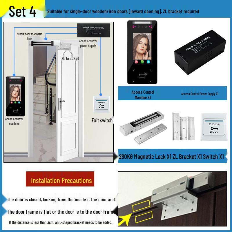 

Dynamic Facial Recognition Access Control System CN plug (adapter included)