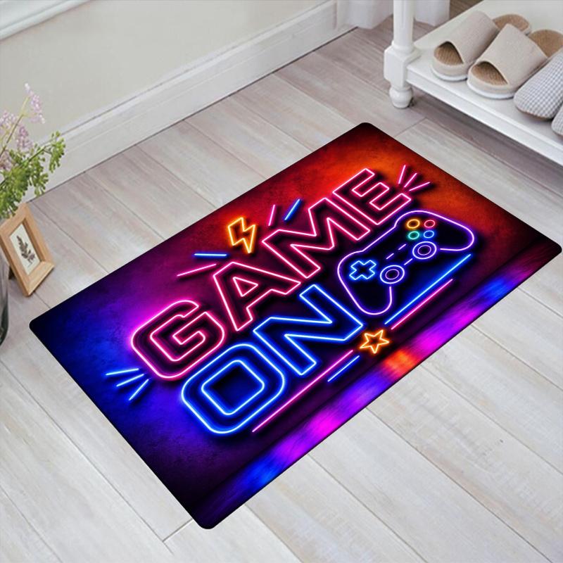 Gamepad Teppich für Wohnzimmer Schlafzimmer Zuhause Sofadekoration, Kinder spielen Rutschfeste Bodenmatte