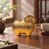 Sheep Change Bank with Embossed Pattern Textured Finish Ornament Compact for Entryway, Living