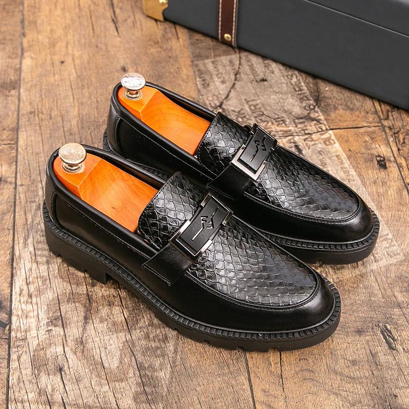 Men's Dress Shoes Luxury Business Leather Shoes 2026Fashion New Casual Shoe Classic Men's Loafers Soft Oxford Office Work Shoes