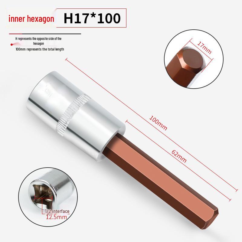 Hexagonal Press-Fit Socket Head Air Gun Tool Set, 1/2H, Extra Hard S2 Alloy Steel, Electric-Pneumatic.