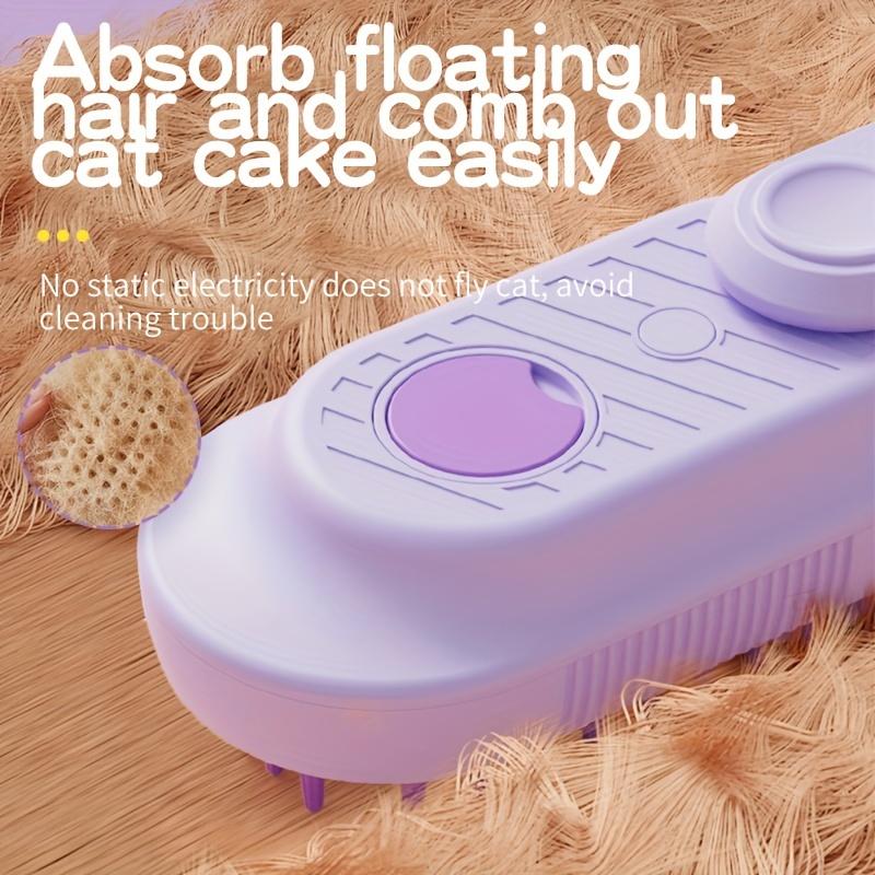 Dampfende Katzenbürste Elektrische Sprüh-Katzenhaarbürste 3-in-1 Hundespielzeug Bürste zur Massage Haustierpflege Entfernt Knoten und loses Haar