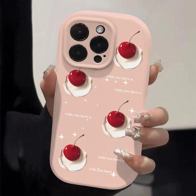 Cherry Suitable for Apple 16 IPhone Animation 15plus Creative 14 Cartoon Soft Shell 13 Mobile Phone Case 12promax