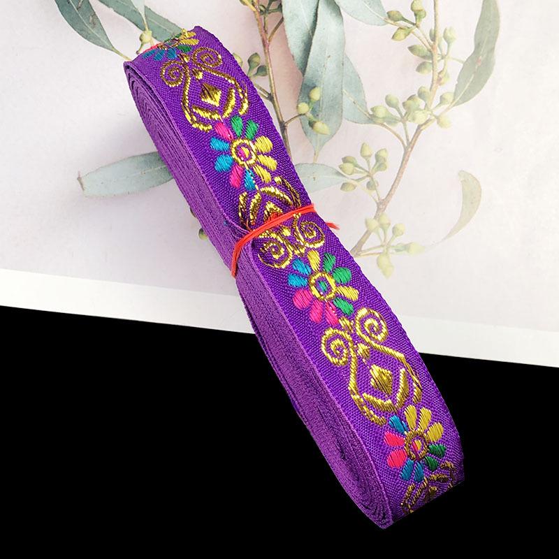 2cm Ethnic Style Colorful Jacquard Lace Ribbon for Curtains and DIY Clothing Accessories