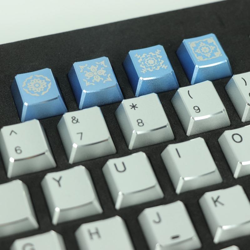 Hi UM Aluminum Alloy Keycaps HL Series Laser Engraving Special Edition Original Height Keycaps Custom Keycaps Simple Red Black