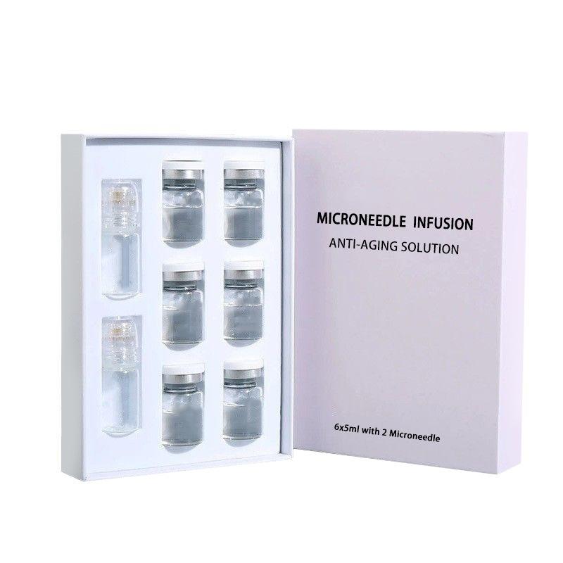 Kit de Sérum Microneedling, Sérum Facial pour Hydratation, Anti-Rides, Raffermissement, Éclaircissement & Réduction des Fines Lignes, Réparation de la Peau