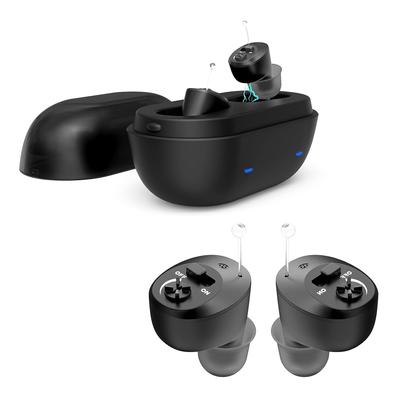 Nabíjecí naslouchátka pro hluchotu v uchu zesilovač zvuku Mini neviditelná bezdrátová sluchátka s nastavením 1 pár