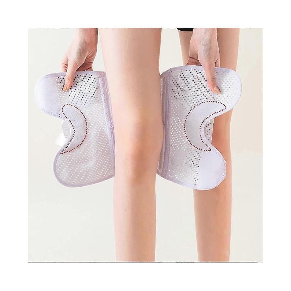 Kniebandage mit Seitenstabilisatoren, für Knieschmerzen Meniskusriss Kreuzbandriss Innenbandriss Arthritische Verletzung Genesung Verstellbare Kniebandage für Männer und Frauen (XL, Weiß)