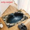 3d Waterfall Optical Illusion Floor Mat With Polyester Material For Home Entrance Use