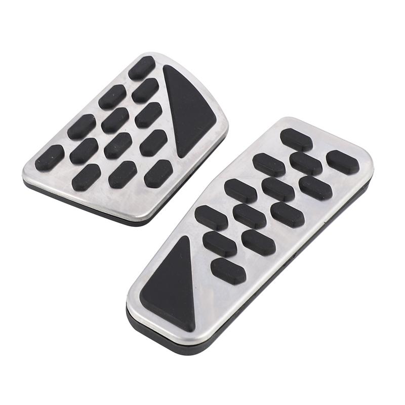 Gas And Brake Pedal Cover Auto Stainless Steel Foot Pedal Pad Kit For 2018- Jeep Wrangler Jl Models, 2 Pcs