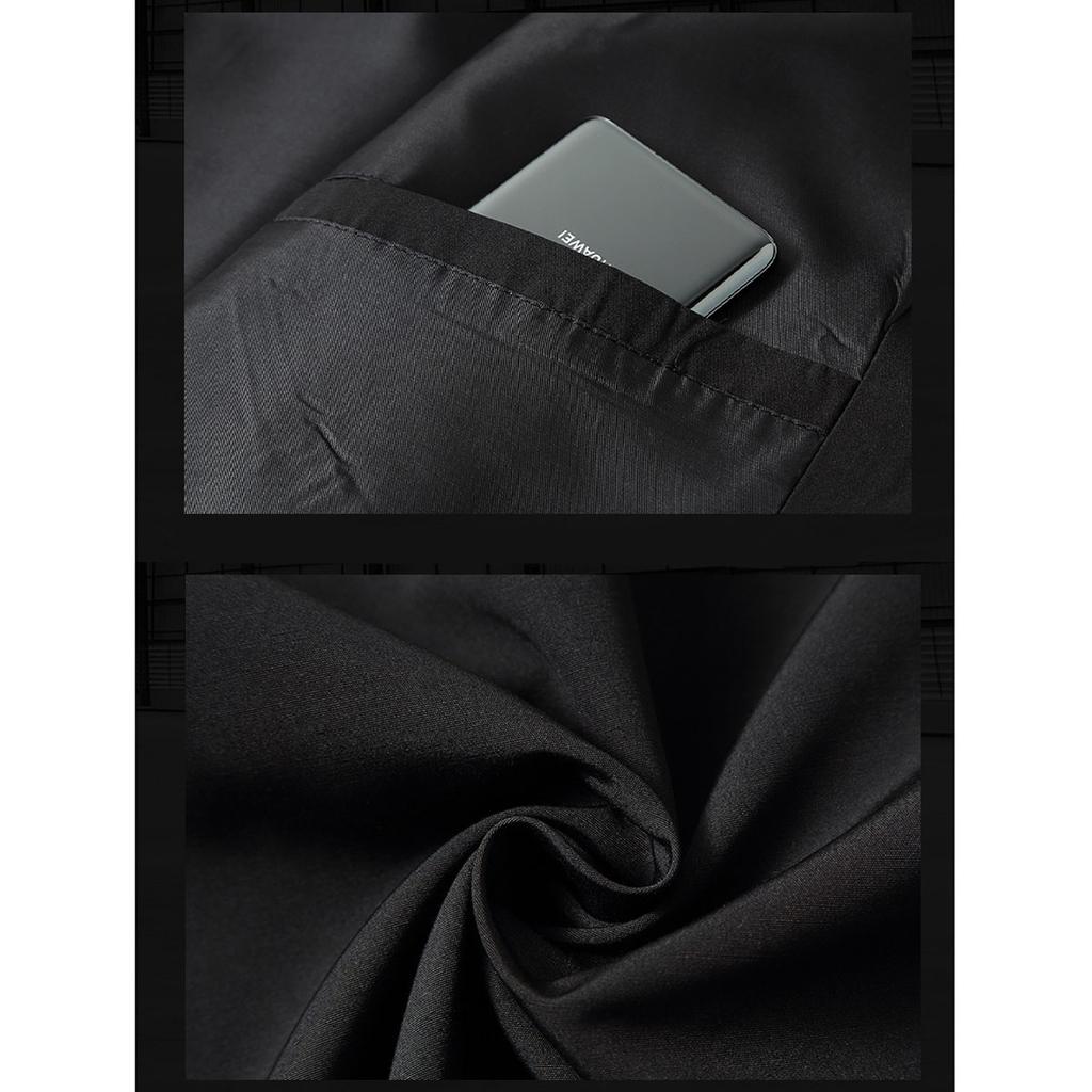 Wiosenno-jesienna męska wiatrówka średniej długości Plus Size Odzież robocza Kurtka wiatrówka z dużą kieszenią 4XL-10XL