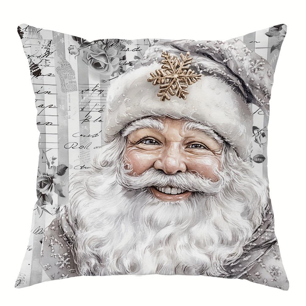 Christmas Decoration Pillow Cover Santa Claus Reindeer Snowman Pattern Living Room Sofa Cushion Suite Room Home Decoration