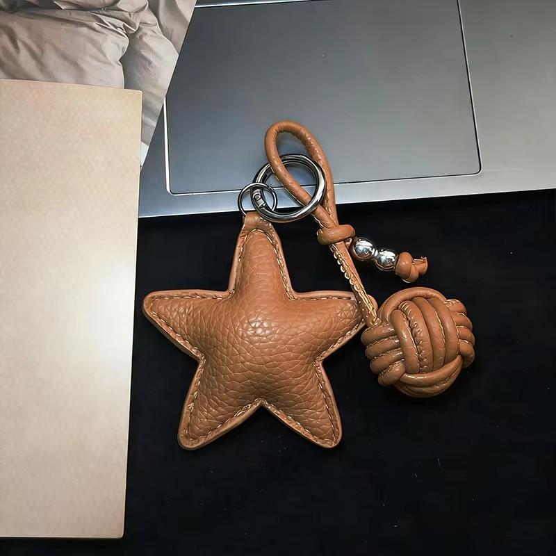 Bolsa de Bola Tejida con Estrella Hecha a Mano Colgante para Colgante de Bolso DIY Regalo Creativo para Mujeres Accesorios Decorativos Colgantes
