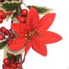 6.5 FT Christmas Holly Berry Garland Winter Artificial Greenery Garland with Red Berries and Holly