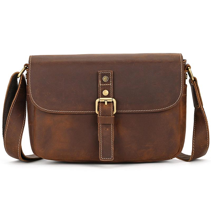 Vintage Fashion Men's Shoulder Bag Genuine Leather Men Sling Bag Cow skin genuine leather crossbody men messenger bag male