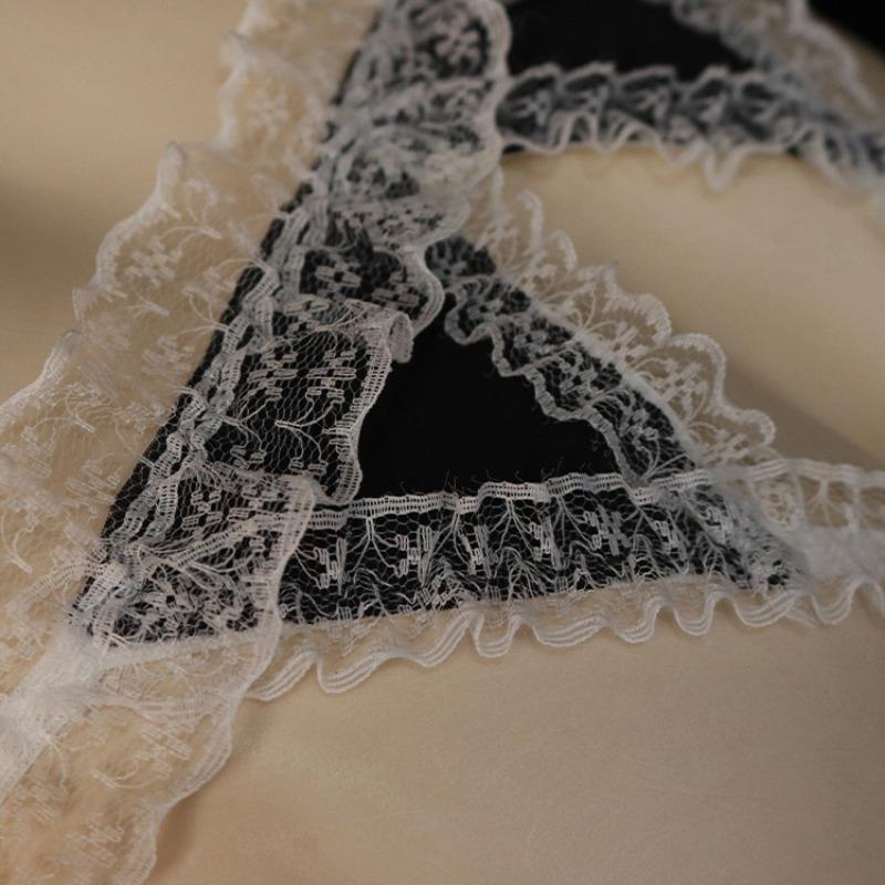 Unisex Atviras Failas Kelnaitės Vyrams Seksualus Maišelis Kvėpuojantis Sissy Atsidengęs Varpa Gėjų Nėriniai Bikini Kelnaitės Žemas Juosmuo Kvėpuojantys Apatiniai