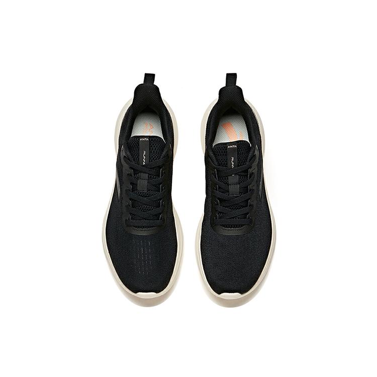 New Anta Hydrogen Run Cushioning, Slip Resistant, And Abrasion Resistant Low Top Running Shoes Women's Black White 122125570-1