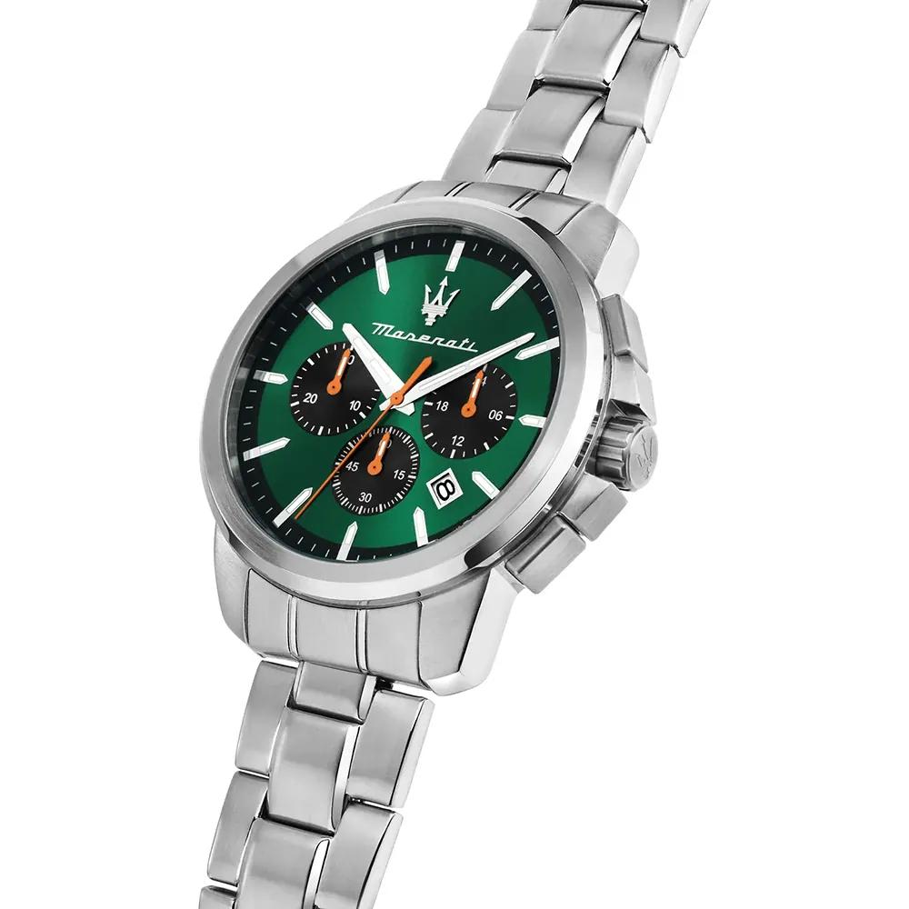 Maserati Successo Green Stainless Steel Gents Quartz Chronograph with Date R8873621043