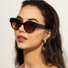 Stylish Cat Eye Female Luxury Sunglasses Vintage Brand Design Male Trending Black Brown Oval Lenses Sun Eyeglasses Shades UV400