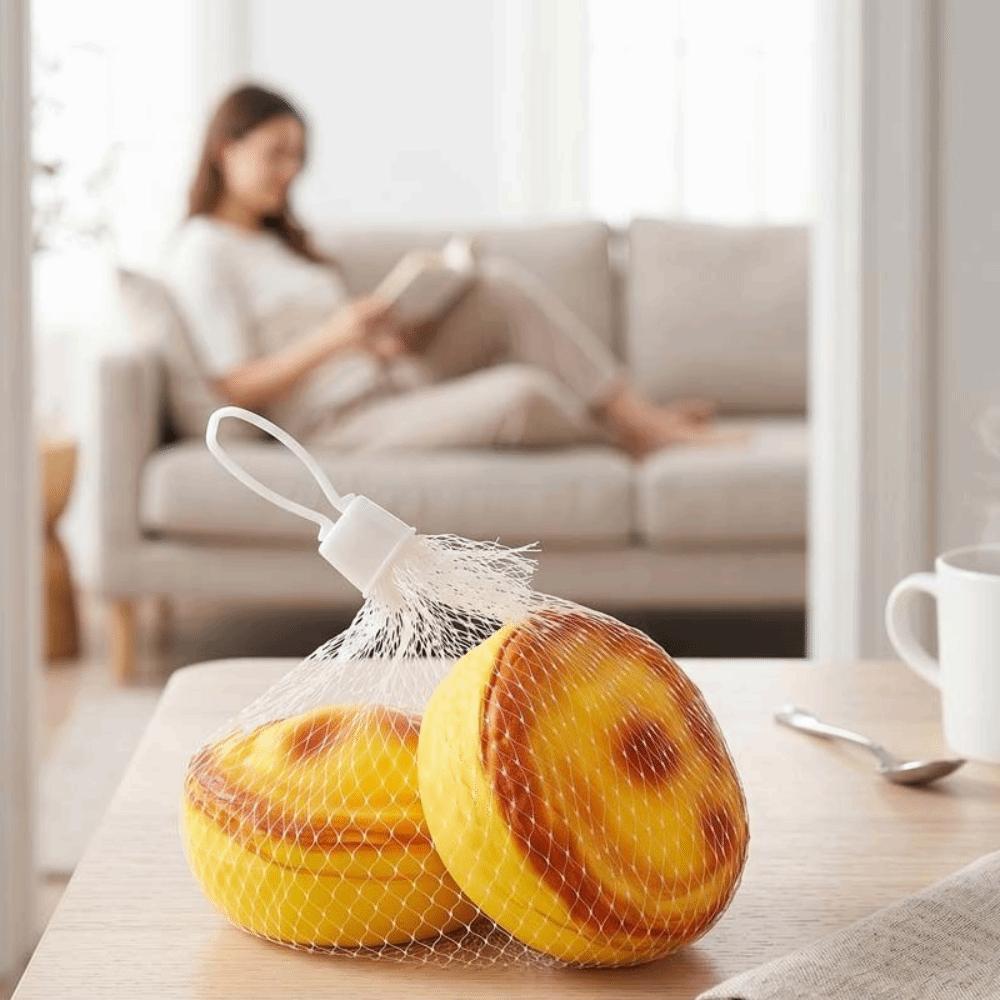 Slow Rising Egg Tart Squishy Toy Bouncing Hand Relax Fluid Simulation Toy Thick Pinch Egg Tart Rebound Toy For Students