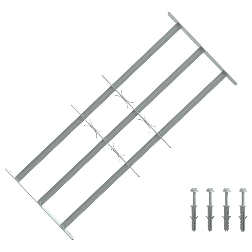 Vidaxl Krata Na Okno Z Regulacją, 3 Metalowe Pręty, 700-1050 Mm