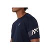 Asics Logo Pullover Short Sleeve T-Shirt Men T-Shirts Midnight-Blue 2011D300-400