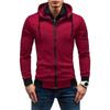 Casual Men Hoodie Men's Zipper Closure Hoodie Cardigan with Drawstring Hood Contrast Color Design for Fall Spring Seasons Spring