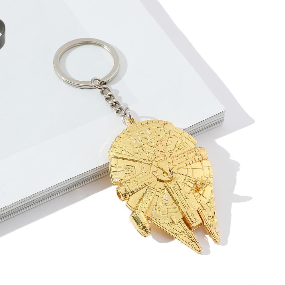 Star War Keychain Spacecraft Millennium Falcon Metal Pendant Keyring Car Backpack Key Holder Vintage Jewelry Accessories Gifts