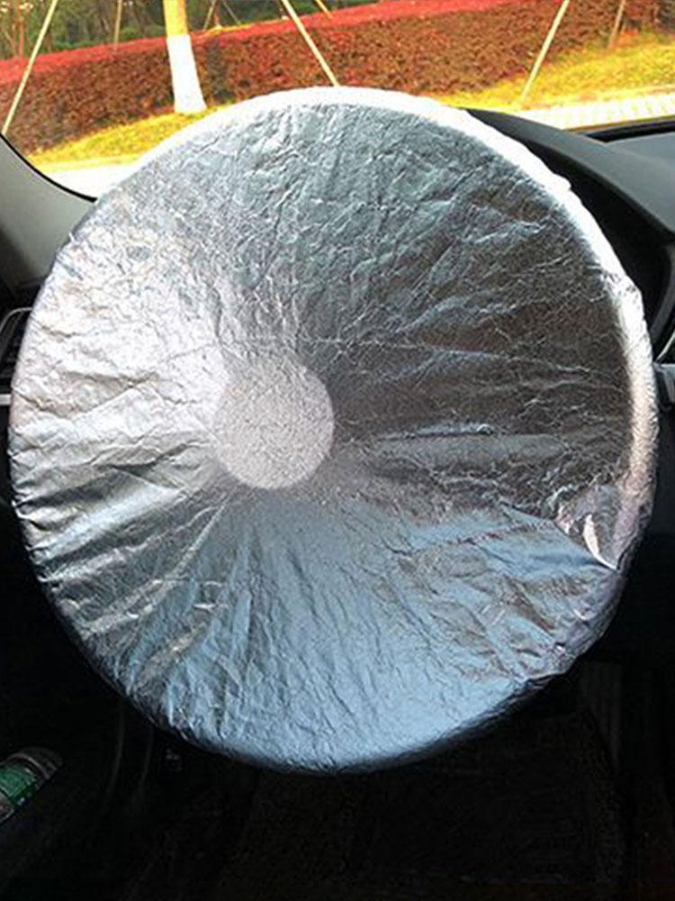 Universal Car Steering Wheel Cover Summer Sunscreen SunShade Aluminum Film Reflective Heat Insulation Interior