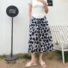 Damen Frühling und Sommer Neu Süßes Blumenmuster Draußen Tragen Baumwolle Locker Freizeit Neun-Minuten-Hose Rock Hose