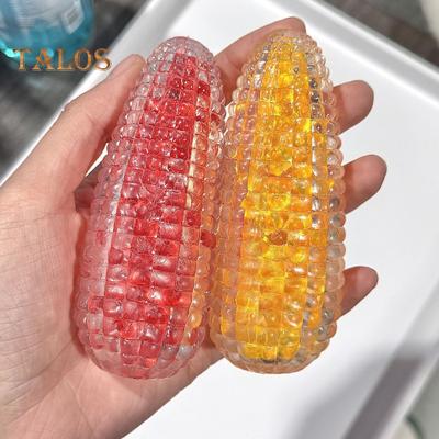 Stress Relief Corn Squeeze Toy Kids Adults TPR Colorful Corn Sensory Toy Portable Lightweight Calming Vegetable Fidget Toy Decoration