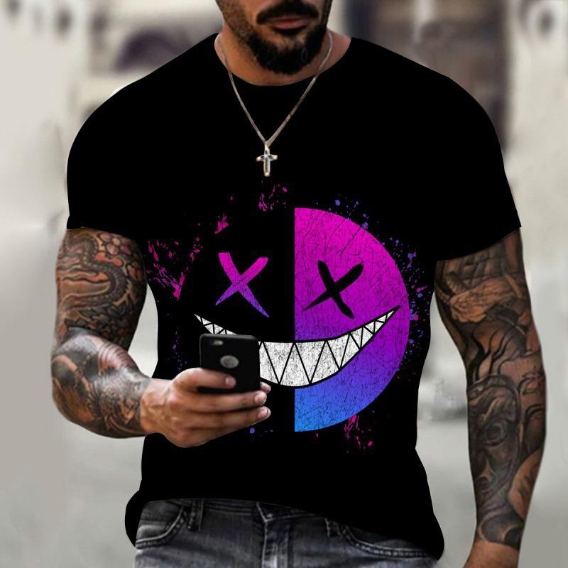 Summer Short Sleeved T-shirt Men's Classic 3D Printed Loose Casual T-shirt