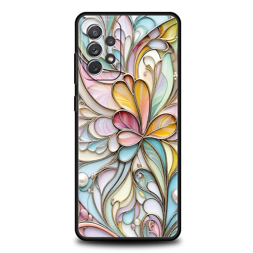 Flower Pattern Phone Case For Samsung Galaxy A17 A07 A55 A35 A25 A15 A05s A33 5G A31 A23 A21s A13 A41 A73 A53 A51 A71 A03s Cover