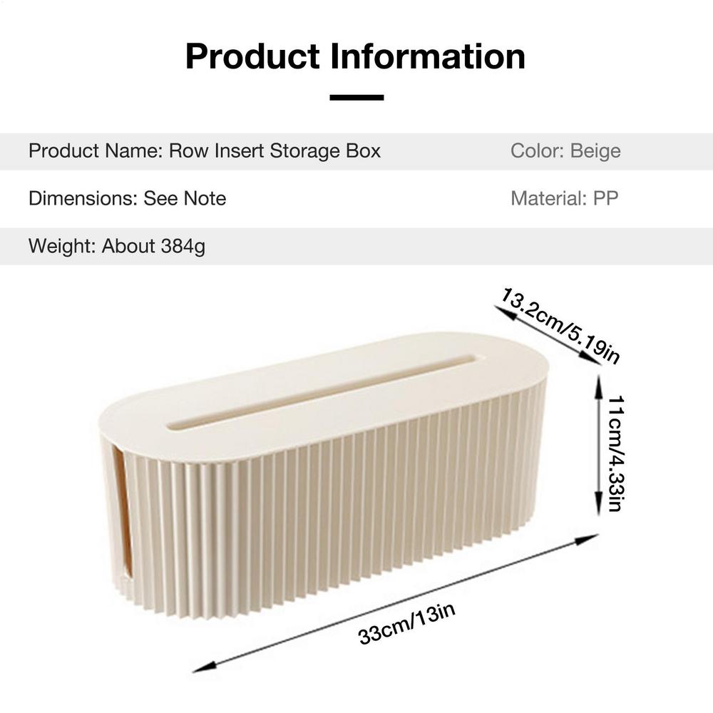 

Beige Cable Management Box Cord Organizer With Lid For Desk Cable Organizer For Home Hides Wires Surge Protectors And Power бежевый