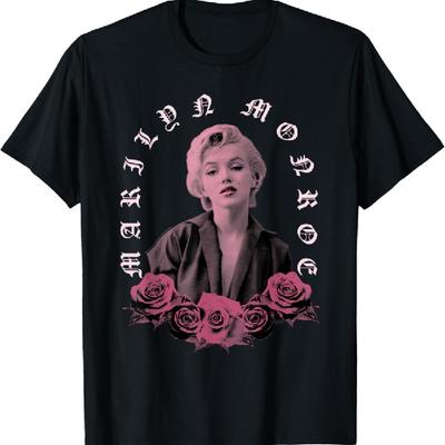 Marilyn Monroe Pink Old English T-Shirt
