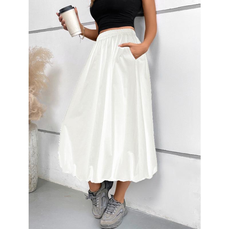 Women's Solid Color Print Casual Summer Spring Skirts