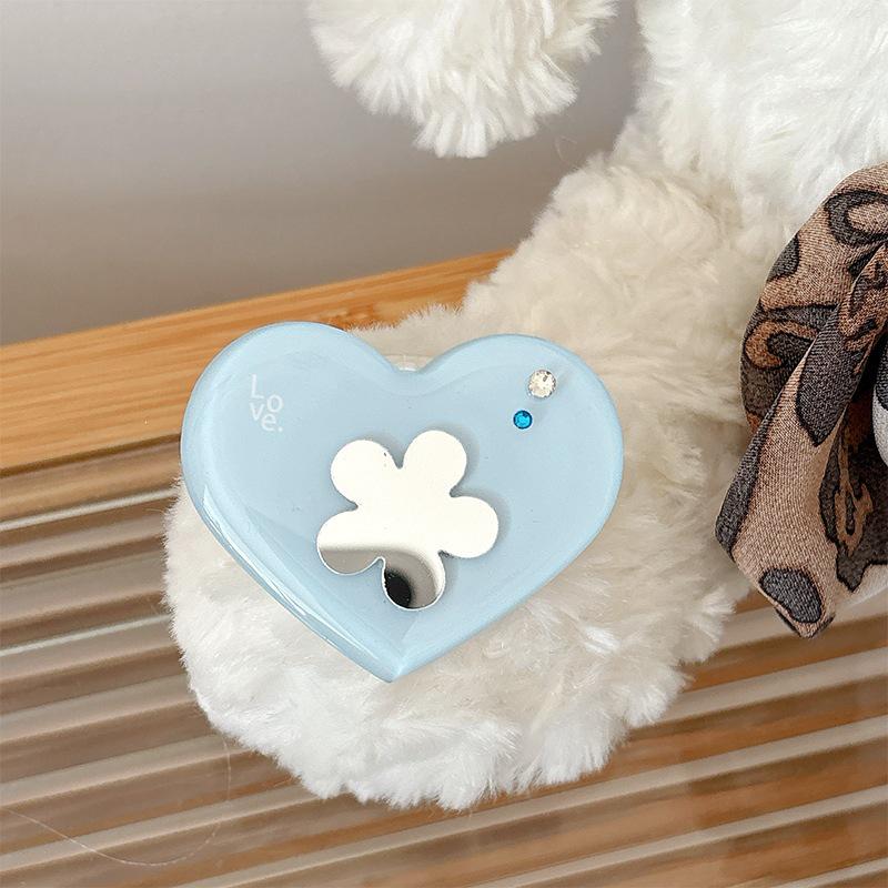 Koreanischer Stil Girly Magnetischer Handyhalter mit Blumenspiegel und Magsafe-Ring Geschenk
