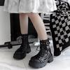 New In Booties Platform Chunky Punk Style Ankle Boots for Women Combat On Offer Trend 2025 Woman Short Shoes Boot Autumn Y2k Pu