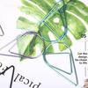 100 stykker metallmateriale dråpeform papirklips Gull Sølvfarge Kawaii Cute Bookmark Clip Skrivesaker Kontor Skolerekvisita