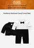 Autumn Newborn Gentleman Long Sleeve Romper for Baby's First Birthday