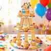 Graffiti Malerei Thema Dreistöckiger Papier Kuchenständer Kuchen Dessert Ornament Party Dekorationen