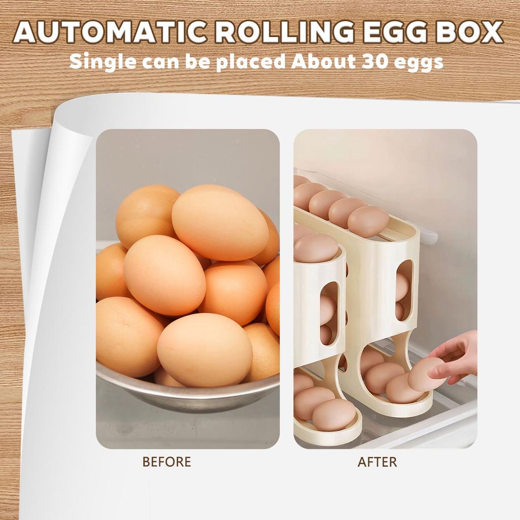 Automatischer Eierroller mit großer Kapazität und Schiebe-Eier-Organizer