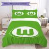 VfL Wolfsburg Pattern Bedding Uilt Set Uilt Cover Pillowcase Home Decoration Birthday Gift (1 * Duvet Cover + 2 * Pillowcase Without Core)100